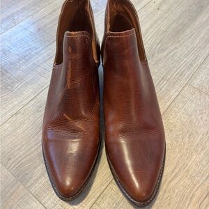 Steve Madden Women’s Brown Leather Slip-On Bootie 8